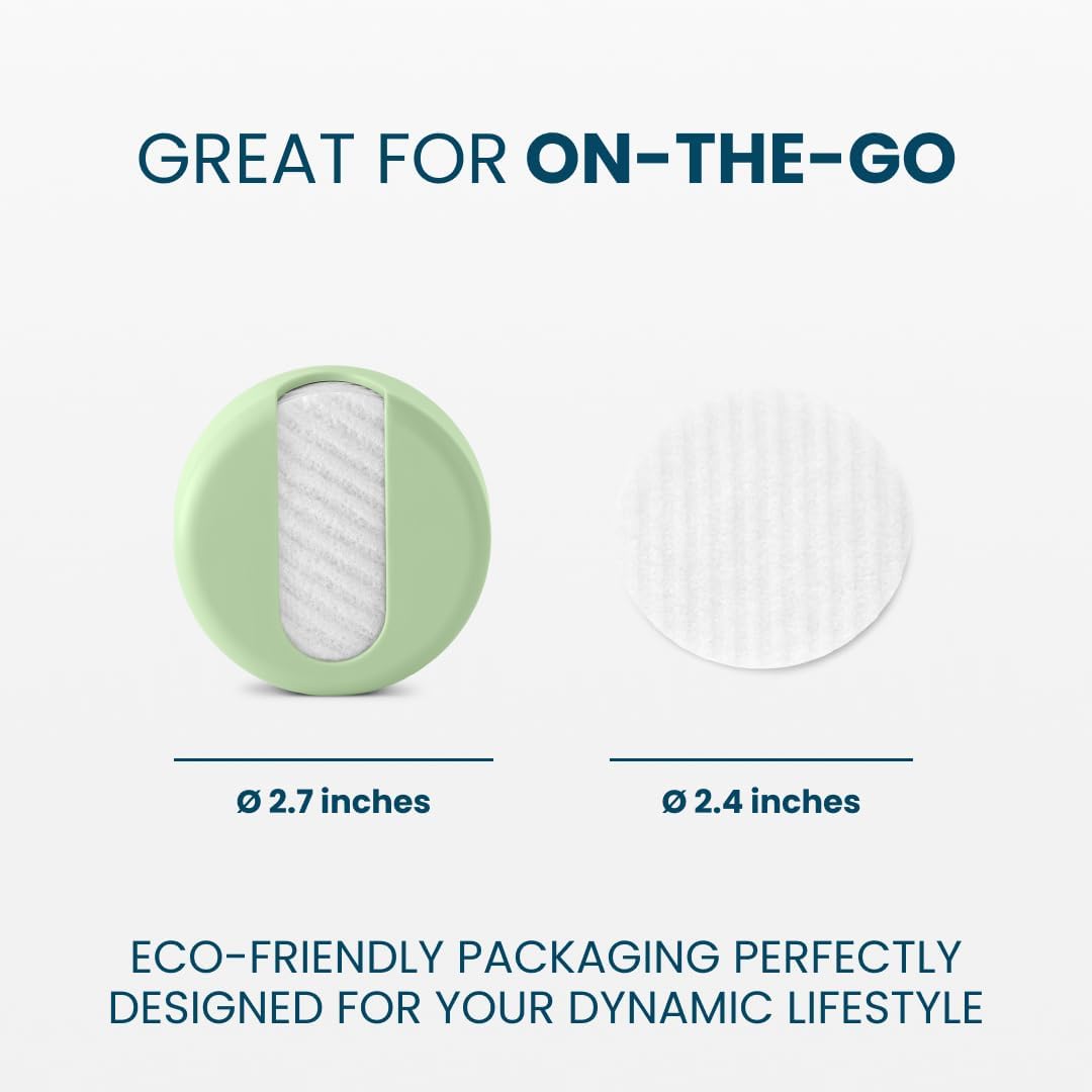 LastRound® 7 Sustainable Reusable Cotton Rounds for Facial Cleansing – Zero-Waste Eco-Friendly Makeup Remover Pads for All Skin Types with Travel Storage Case