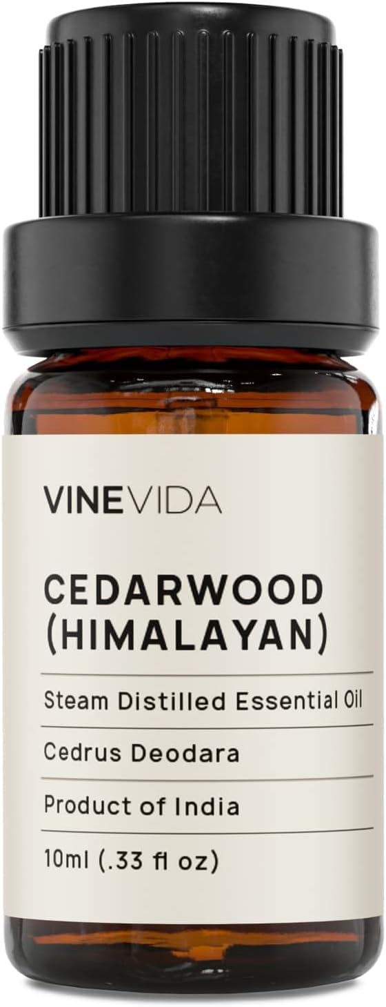 VINEVIDA Cedarwood Himalayan Essential Oil - Undiluted - 10ml Bottle - DIY Candle Scent and Soap Making
