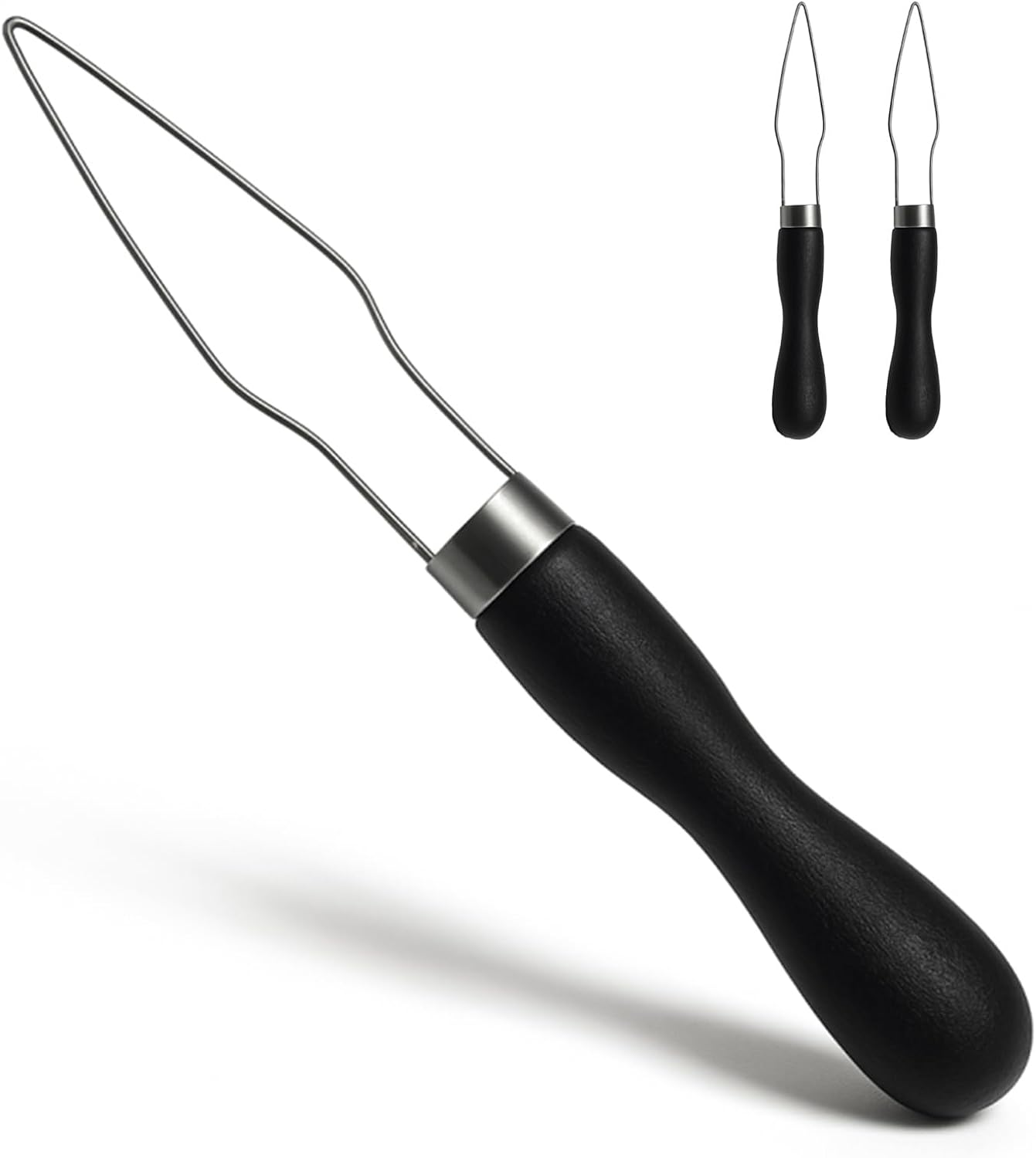 2pcs Button Hook Assist Device with Easy-Grip Handle for Shirts, Coats, Dresses - Ideal Button Aids for Arthritis & Limited Dexterity Black