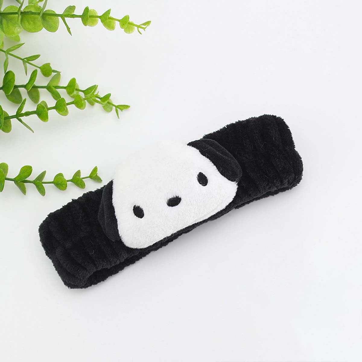 Kawaii Spa Headband for Washing Face, Make Up, Party; Soft, Stretchy, Comfortable; Black; 1 Count (Pack of 1) for Women