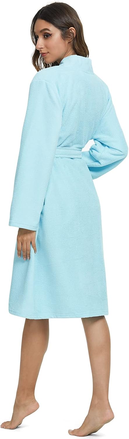 Orrpally Women Kimono Robes Lightweight Terry Cloth Bathrobe Knee Length Bath Robe