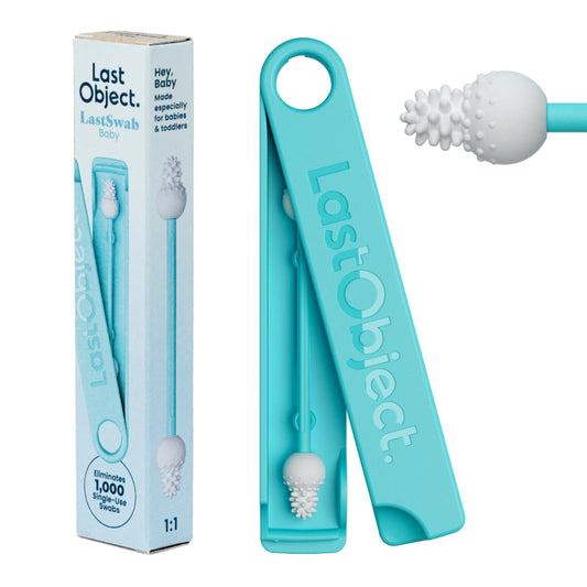 LastSwab® Reusable Cotton Safety Swabs for Baby Ear Cleaning - The Sustainable and Sanitary Alternative to Single-Use Q Tips - Easy to Clean and Zero Waste - Convenient Travel Case Holder