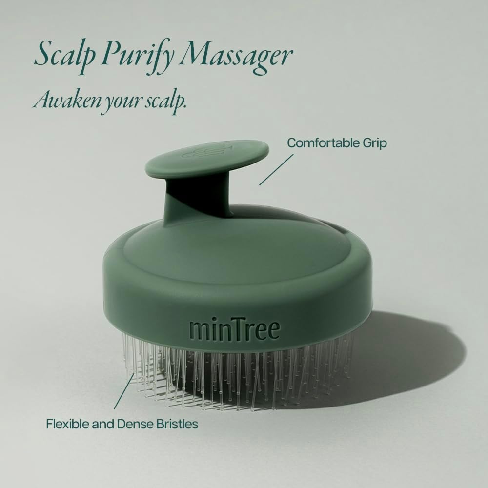 Scalp Purify Massager/Scalp Scrubber with Flexible and Dense Bristles for Hair Growth, Hair Shampoo Brush for Scalp Exfoliator, Stimulating Scalp