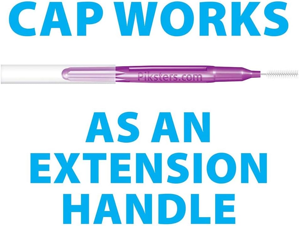 Piksters Interdental Brushes, Size 1,100 Count (10 x 10 Packs), Interdental Tooth Brush for Tight Gaps, Gum Soft Bristles for Plaque Removal, Safe for Braces (100 pk)