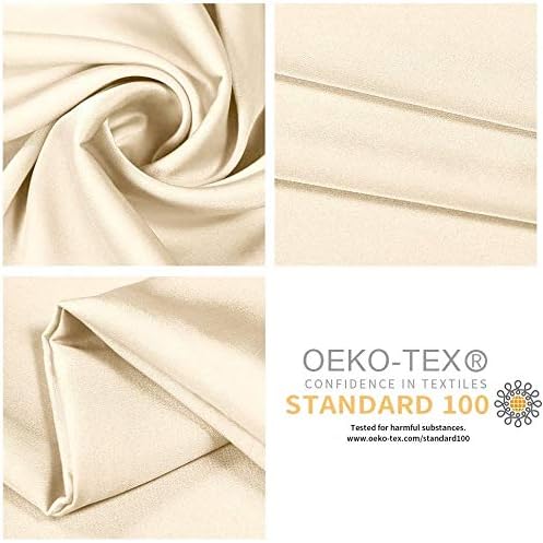 100% Mulberry Silk Pillowcases Set of 2 for Hair and Skin and Super Soft and Breathable Queen Size Nature Silk Pillowcases (Queen, Buff Beige)