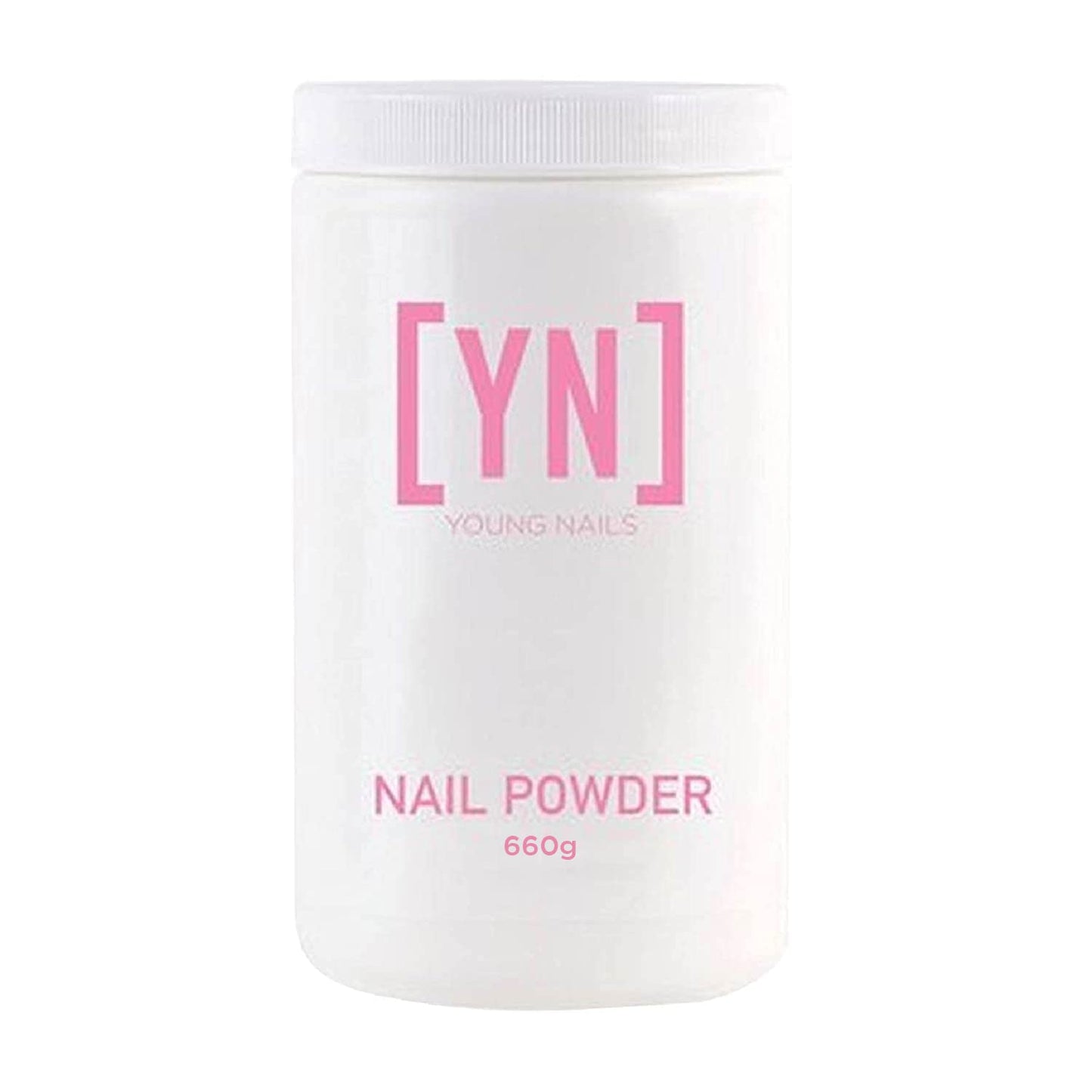 Young Nails Acrylic Core Powder - Self-Leveling Acrylic Nail Powder, Clear Nude Pink White Acrylic Powder for Nail Extenstion, Professional Grade, Superior Adhesion, Color - XXX White, 660g