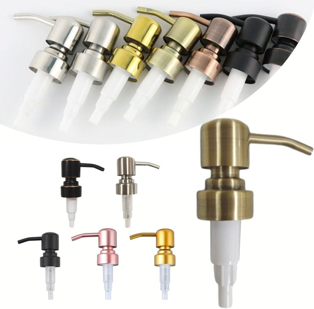Metal Soap Dispenser Pump Head Replacement Pump for Your Soap or Lotion Dispenser, 304 Stainless Steel Replacement Pump for Liquid Hand Soap Dispensers(ORB)