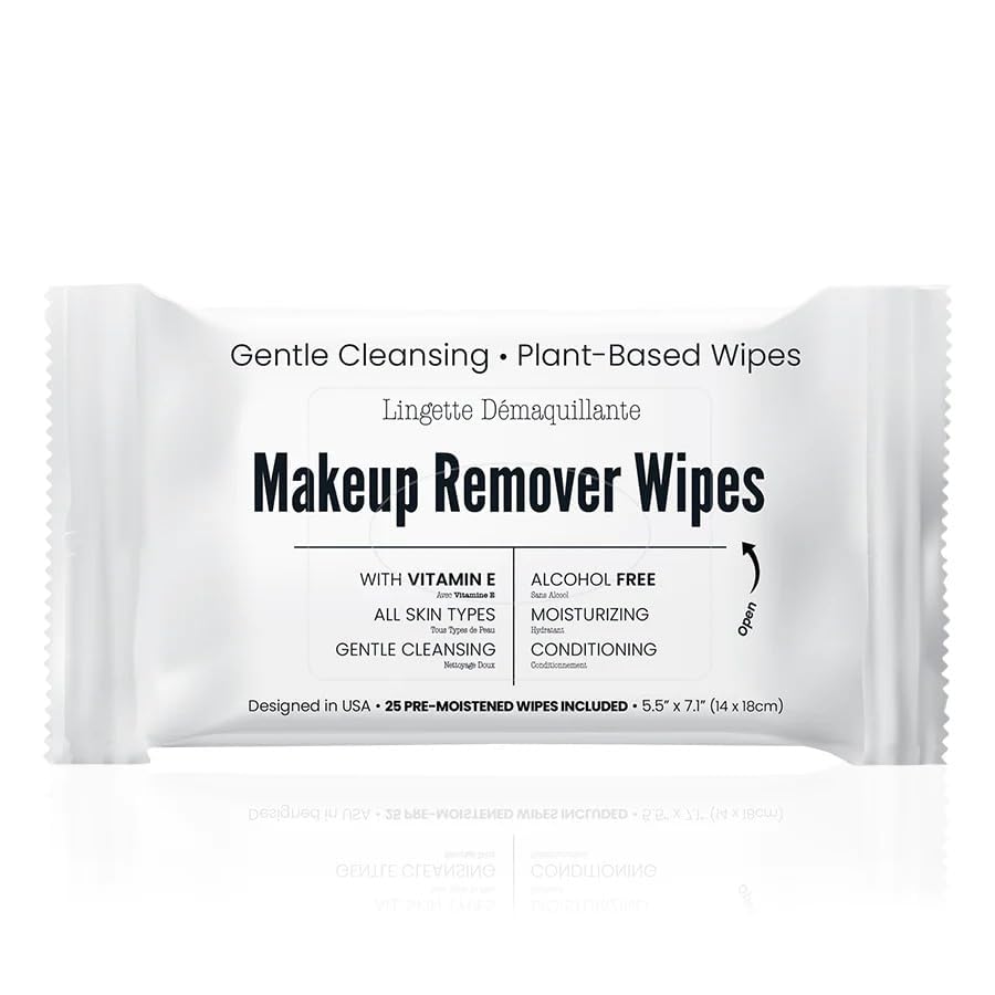 World Amenities - Bulk Makeup Remover Wipes - 25 Wipes per Bulk Pack - Resealable Packaging for Convenience