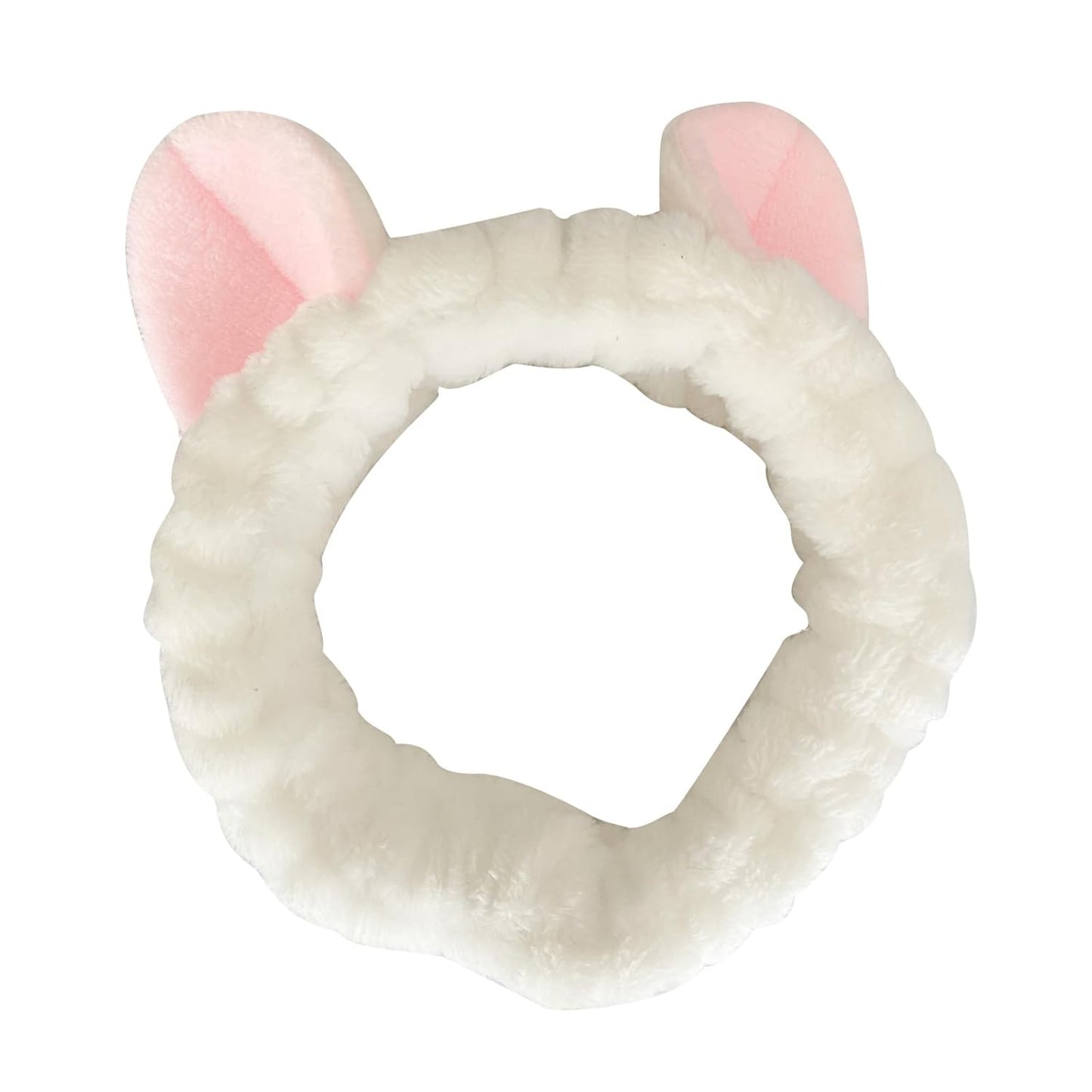 3 Pack Ears Headbands Spa Makeup Head band Cute Make Up Plush Cat Hair band Soft Stretch Fuzzy Cosplay Costume Adult Women Teen Girls Kids 3Pack