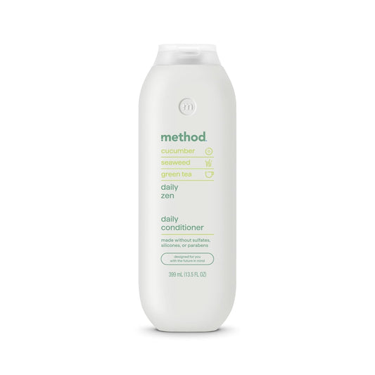 Method Everyday Conditioner, Daily Zen with Cucumber, Green Tea, and Seaweed Scent Notes, Paraben and Sulfate Free, 13.5 oz (Pack of 1)