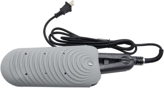 Heat Resistant Silicone Mat Pouch for Hair Styling Tools, Curling and Flat Irons Non-Slip Travel Cover, Small Portable Straightener Pad for Curler Wands Storage, Hot Waver (Grey)