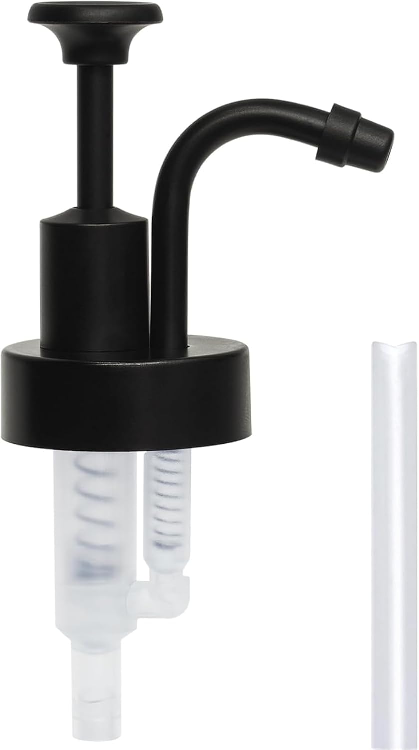 Soap and Lotion Dispenser Pumps Replacement Head, ABS Material Wider Mouth Bottle of 33mm (1.3inch) Gloss Smooth Action Pump, Rust Proof & Leak Proof for Soap Lotion Bottle Upcycling (Matte Black)