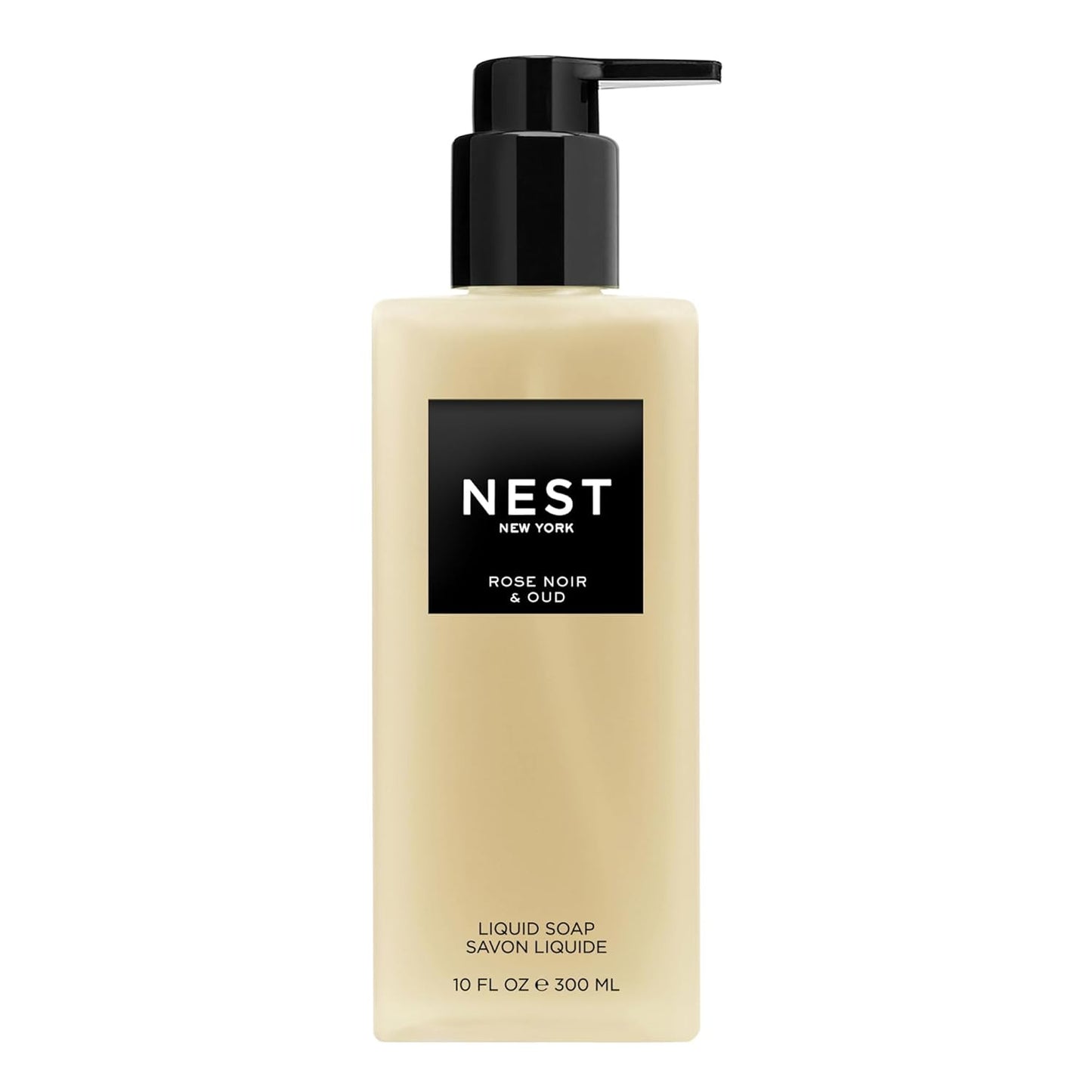 NEST New York Liquid Soap, Rose Noir & Oud - 10 fl oz - Cleanses & Nourishes Skin - Approx. 300 Pumps Per Bottle - Gluten Free & Cruelty Free