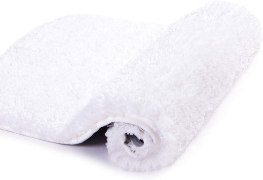 Walensee Large Bathroom Rug (24 x 48, White) Extra Soft and Absorbent Shaggy Bath Mat Machine Washable Microfiber Non Slip Luxury Floor Mat