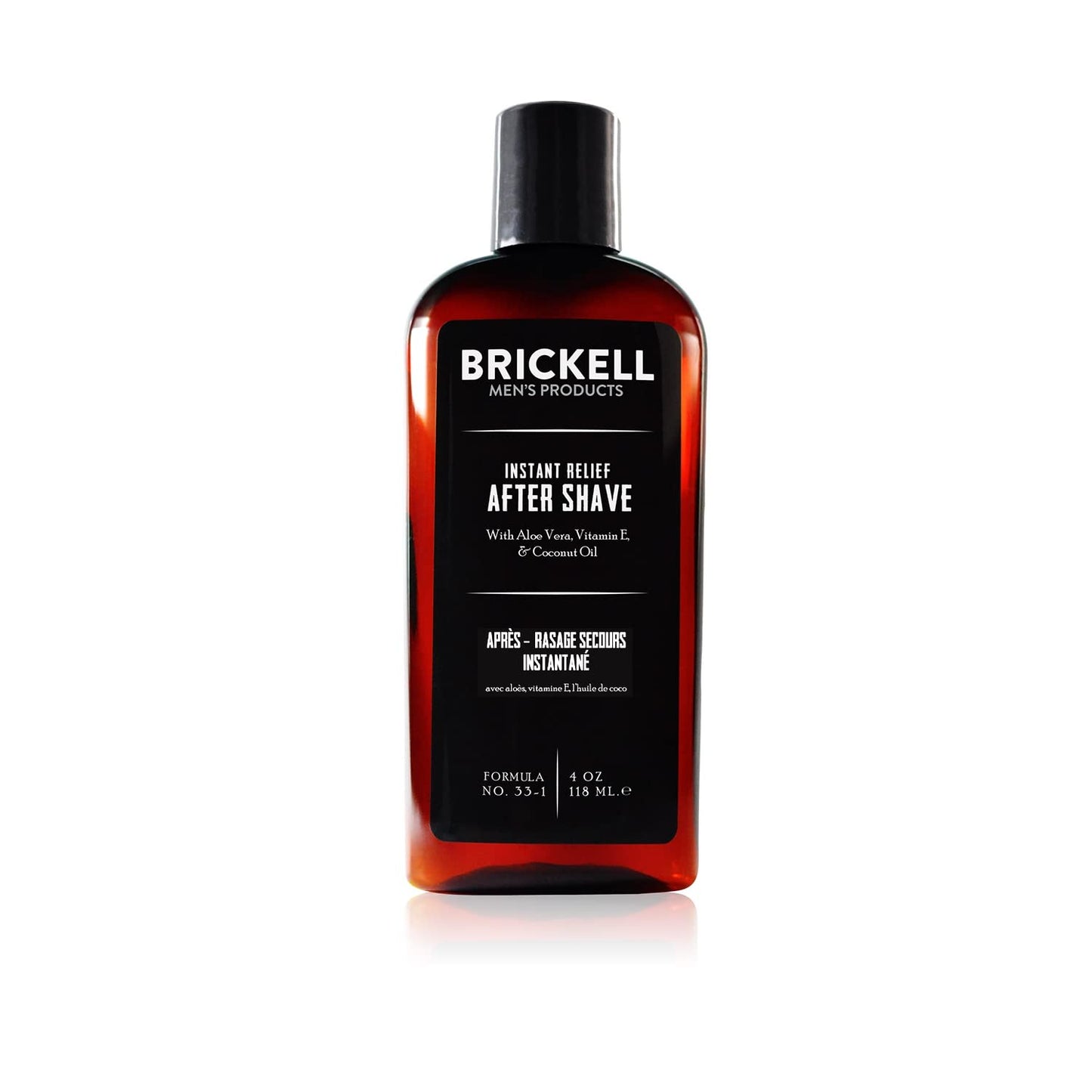 Brickell Men's Instant Relief Aftershave for Men, Natural and Organic Soothing After Shave Balm to Prevent Razor Burn, 4 Ounce, Unscented