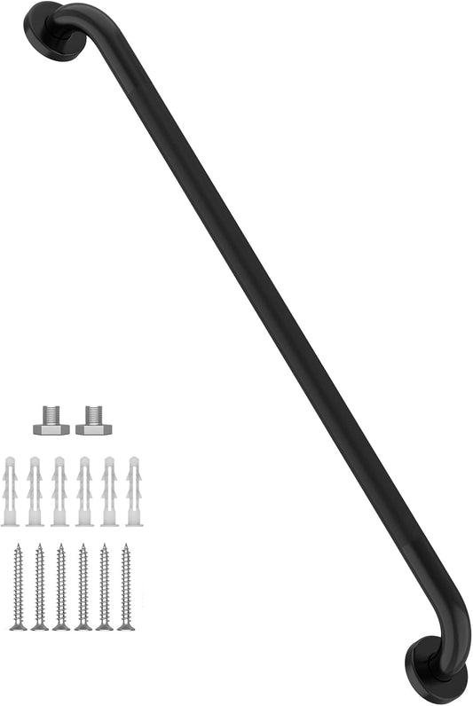 36 Inch Shower Grab Bar Oil Rubbed Black, Munzong Anti Slip Bathroom Grab Bar, Knurled Bathroom Balance Bar,Safety Hand Rail Support Handicap Elderly Injury Senior Assist Bath Handle