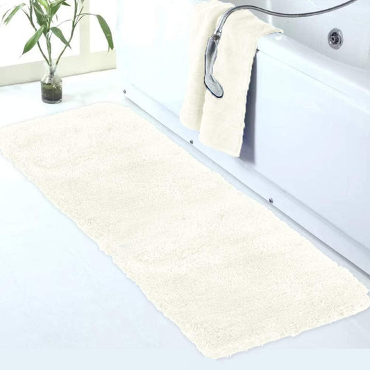 Walensee Large Bathroom Rug (24 x 72, Ivory) Extra Soft and Absorbent Shaggy Bath Mat Machine Washable Non Slip Bath Mat, Luxury Bathroom Floor Mat