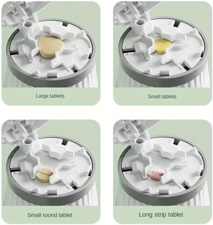 Pill Cutter - Pill Splitter with Stainless Steel Blade for Cutting Small Pills or Large Pills in one Third, Pill Cutter 1/3, Suitable for Cuting Vitamins, Tablets (1-3 Grey)