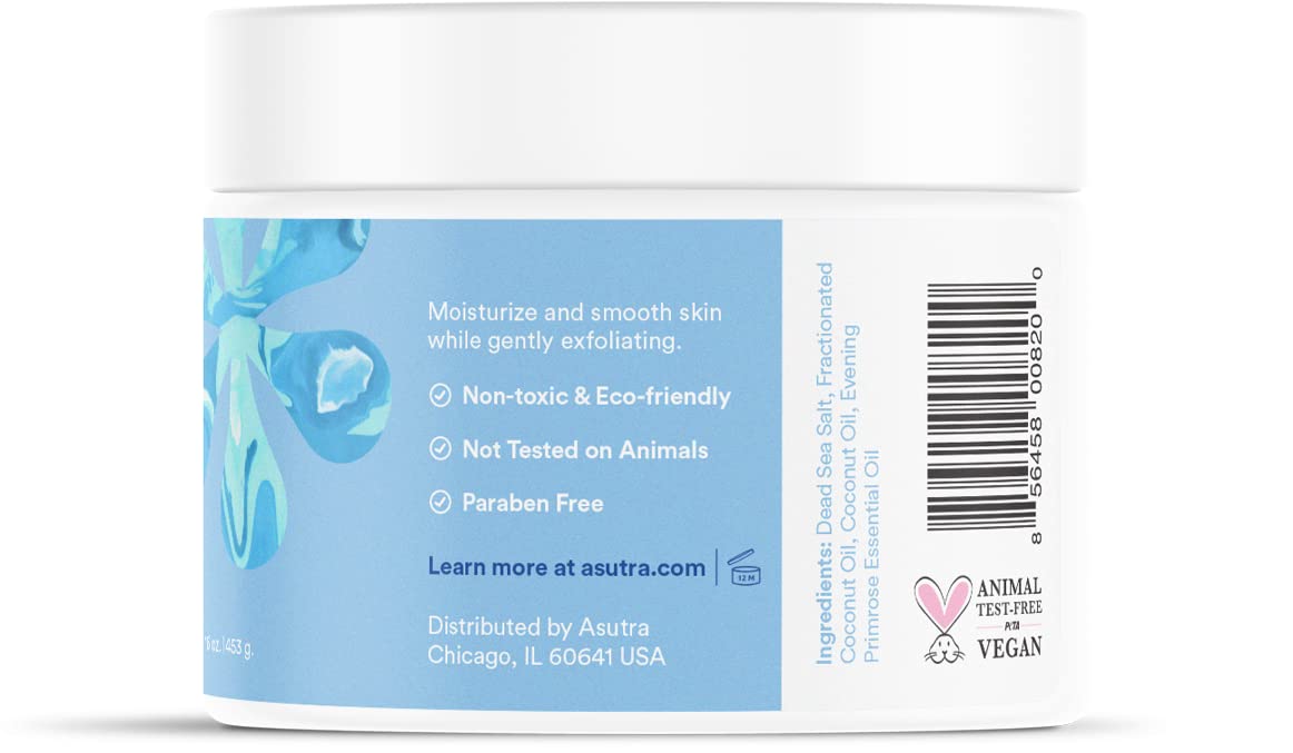 ASUTRA Dead Sea Salts Essential Oil Body Scrub Favorite Scents Bundle – 3, Full-Size 16 oz Body Scrubs – Vitamin C, Revitalizing Coconut, Cooling Cucumber – Ultra Hydrating, Gentle, and Moisturizing