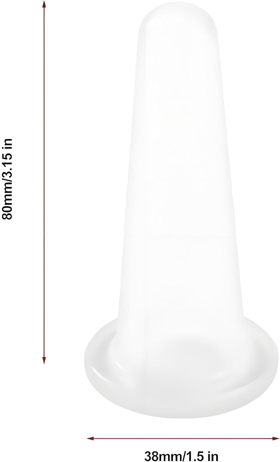 4Pcs Silicone Facial Cupping Therapy Set Mini Facial Cups Manual Body Face Massage Tool Don't Worry About Burns Health Care Products (2 Small + 2 Large) (Transparent)