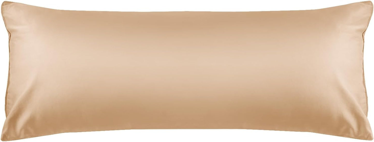 Warmstar Cotton Body Pillow Cover 1 Pack, 600 Thread Count Body Pillow case 20"x54", Long Body Pillow Case Cover Soft Breathable with Envelope Closure,Khaki