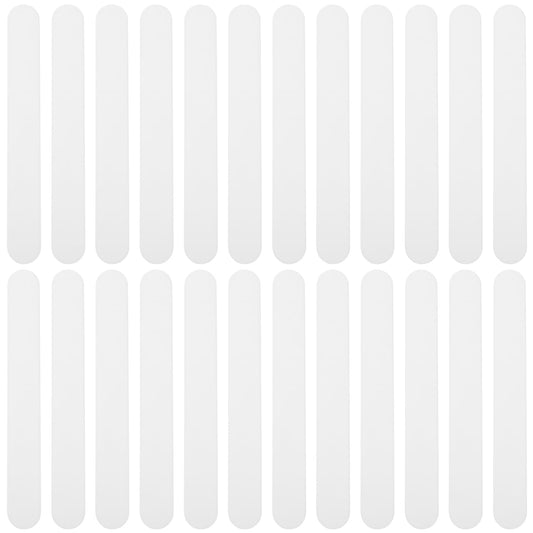 25pcs Tongue Depressors Tongue Stir Sticks, Reusable Applicator Stirring Stick Tool for Laboratory, White Plastic Spatula Scraper