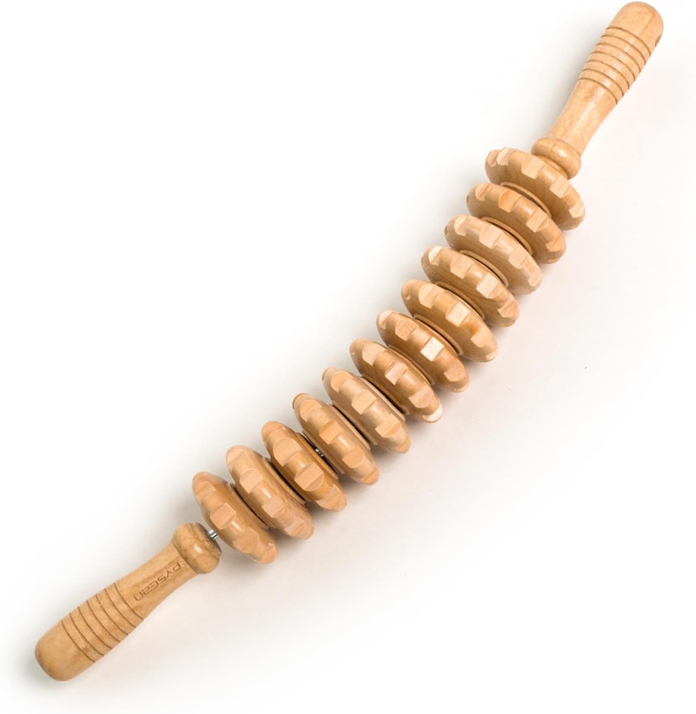 Wood Therapy Massage Tools for Body Sculpting, Lymphatic Drainage Massager, Curved Wooden Fascia Blaster, Cellulite Remover for Legs, Muscle Pain Relief Roller (Wood)