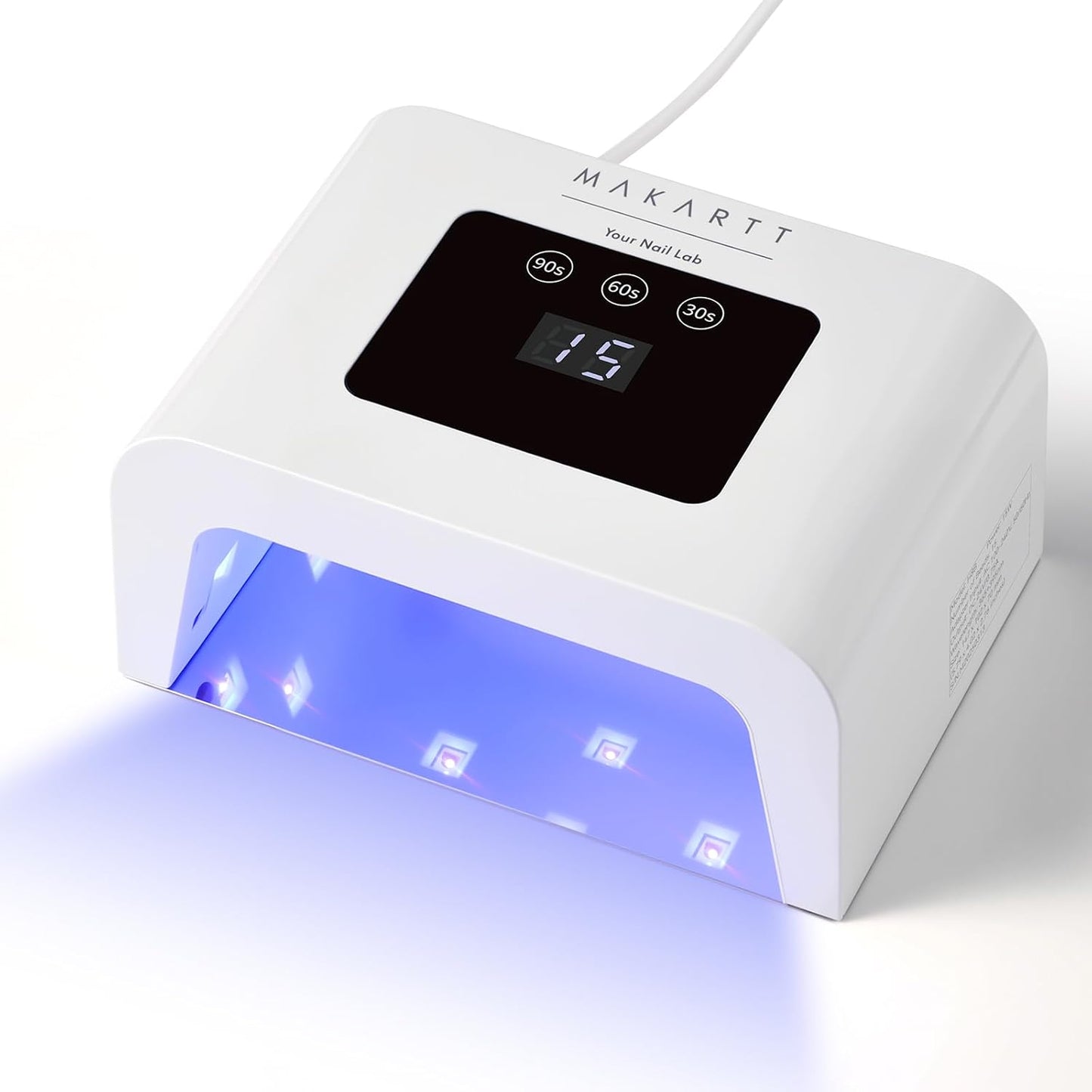 Makartt Mini UV Light for Gel Nails - Fast Curing UV LED Dual Light Nail Dryer Cure Lamp with 3 Timers & Auto Sensor for All Nail Art Design Salon Home DIY Use (Plug-in Model)