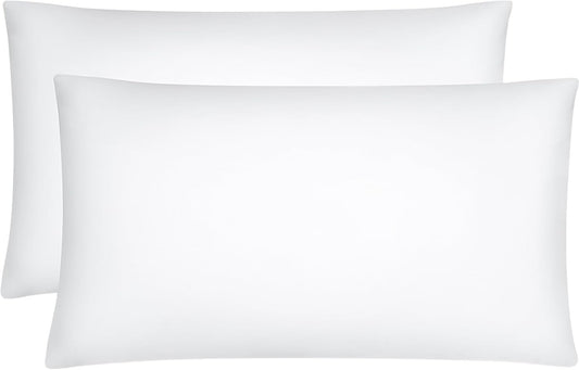 Lavish Comforts® Cooling Pillowcase Set – Cold Touch SleepCool™ Fabric with Silver-Infused Ions, Ultra-Smooth, Breathable, Hypoallergenic, Skin-Friendly, Hair-Safe – King White Pillow Cases (Set of 2)