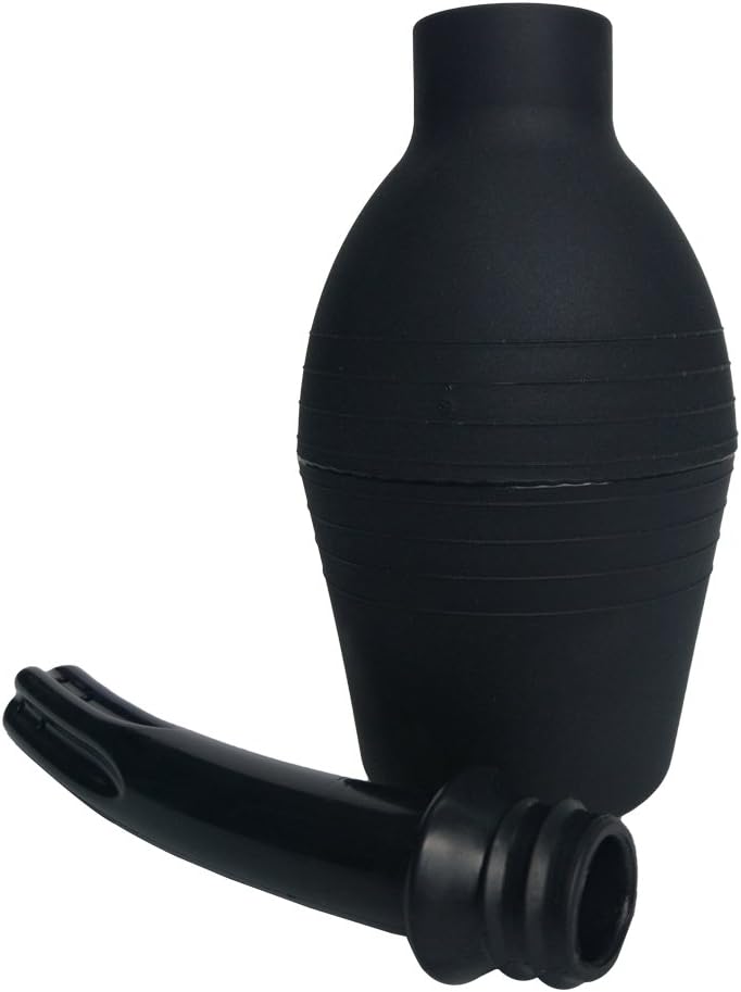 Abyclean Anal Douche Enema Bulb Vaginal Douche Enema Cleaner for Women’s or Man’s Health (310ml Black)