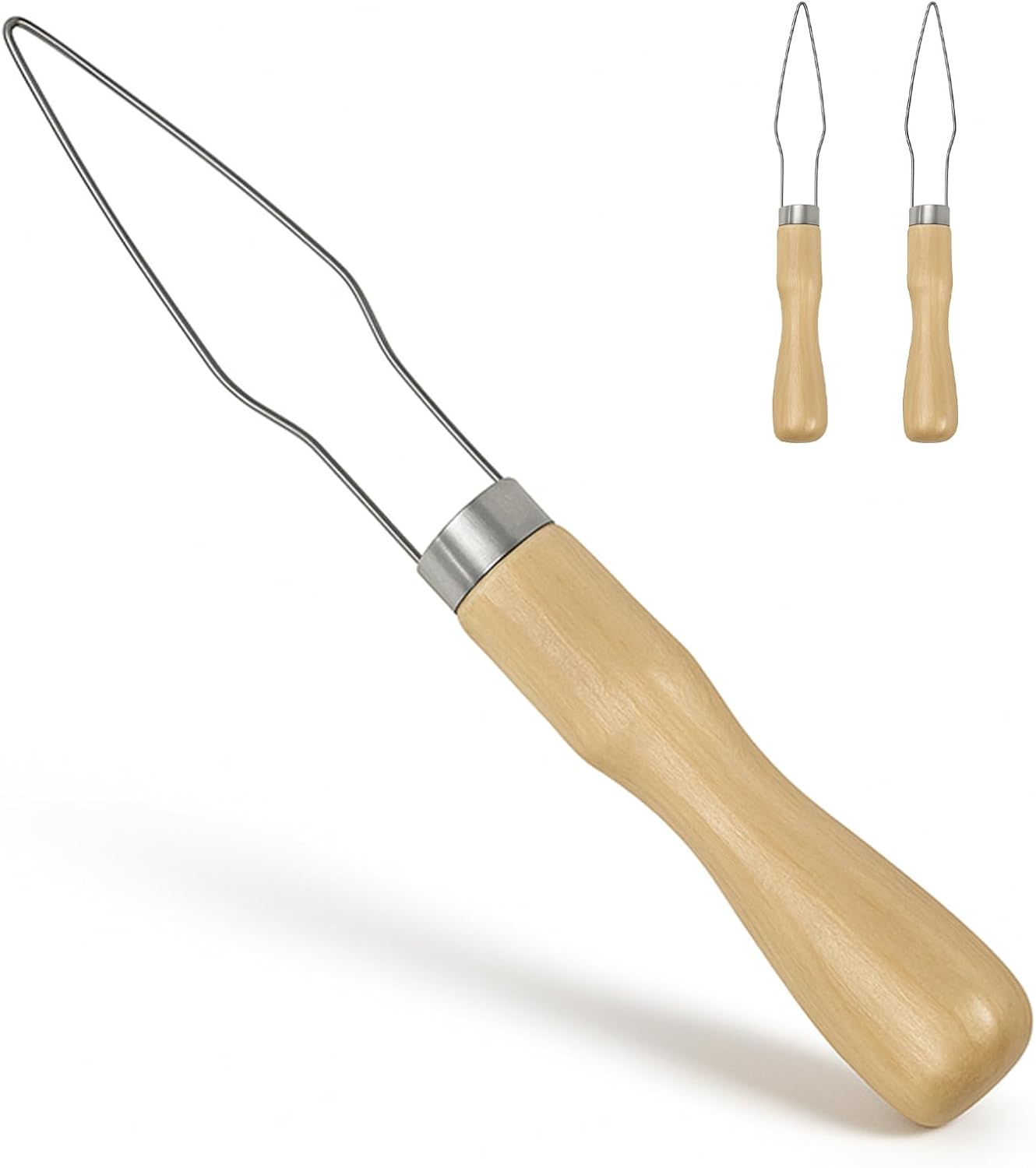 2pcs Button Hook Assist Device with Easy-Grip Wooden Handle for Shirts, Coats, Dresses - Ideal Button Aids for Arthritis & Limited Dexterity