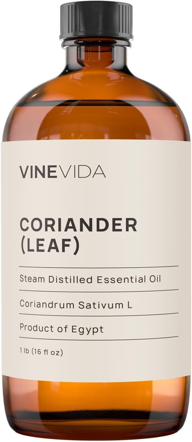 VIVEVIDA Coriander Essential Oil - Undiluted for Soap Making and Candlemaking - 16 oz Bulk Bottle