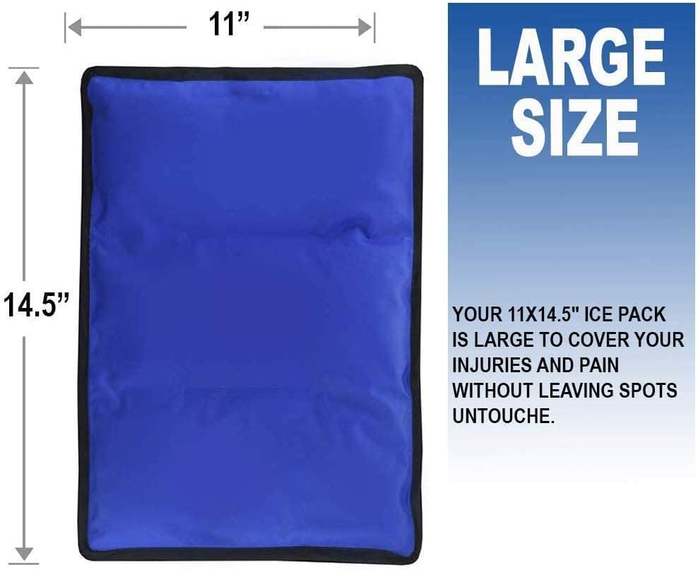 rester's choice Ice Pack for Injuries Reusable, Soft Gel Flexible - (Large: 11"x14.5") for Hip, Shoulder, Knee, Back - Comfy Cold Pack Compress for Swelling, Bruises, Surgery (Lavender, 1 Pack)