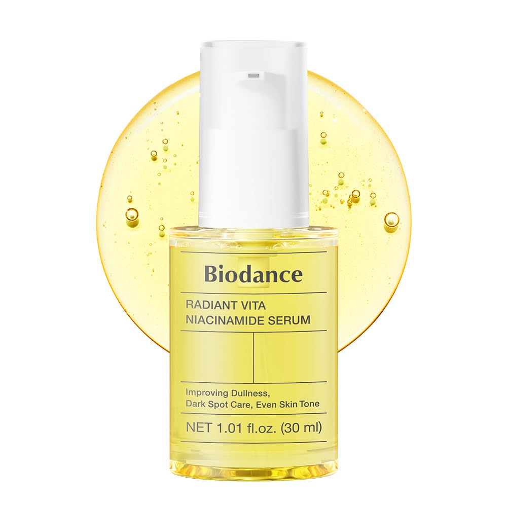 BIODANCE Radiant Vita Niacinamide Serum, Brightening, Dark Spot Care, Hydrating for Sensitive Skin, Filter Glow Serum for All Skin Types, Korean Skincare, Stocking Stuffers | 1.01 floz x 1 ea