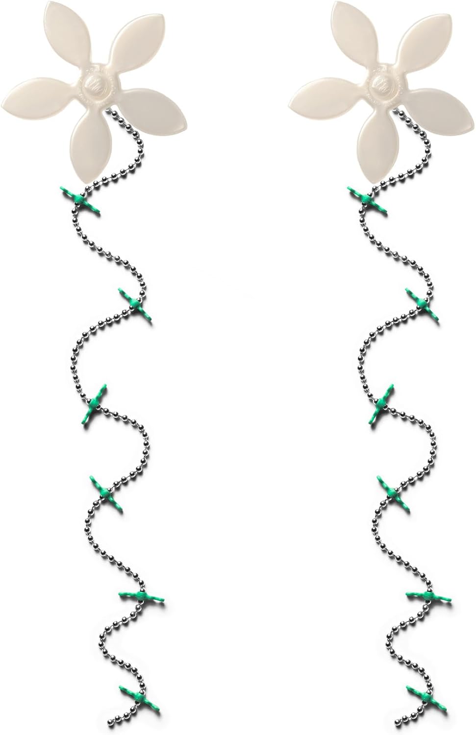 DrainWig Shower Drain Hair Catcher – Disposable White Flower (2-Pack) – No-Touch Hair Removal for Flat Shower Drains – As Seen on Shark Tank