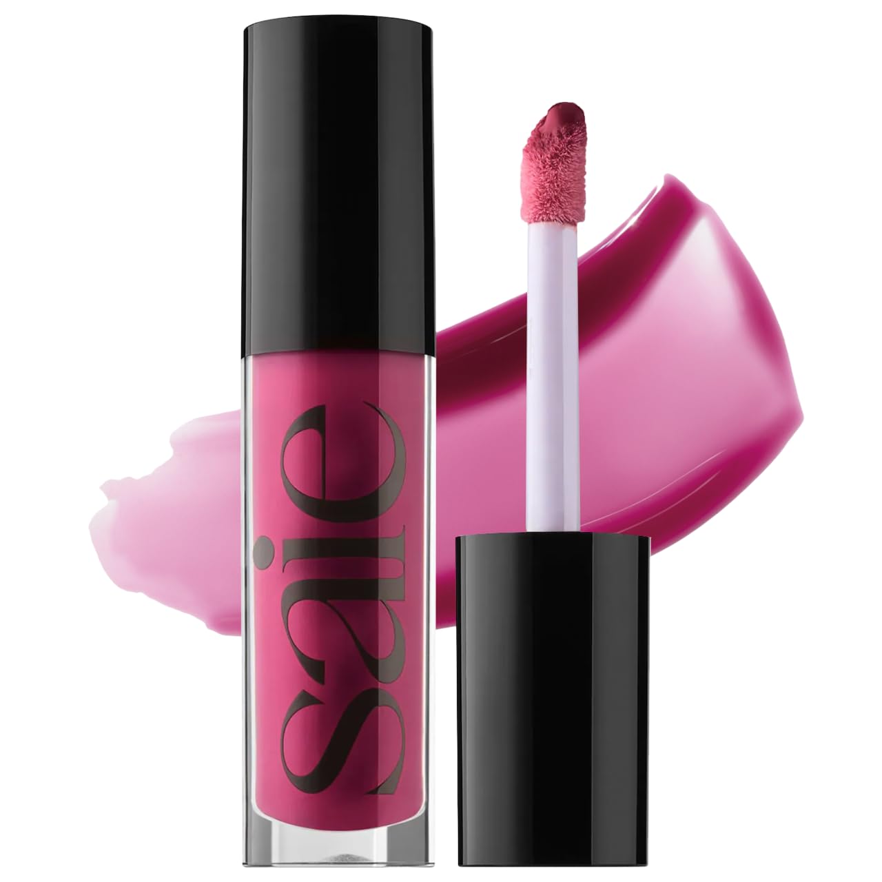 Saie Glossybounce - Hydrating Lip Gloss and Tinted Lip Oil Hybrid with Hyaluronic Acid & Jojoba Oil for Non-Sticky, Ultra-Shiny, Plump & Soft Lips - Everyday Makeup Essential - Dream (.17 oz)