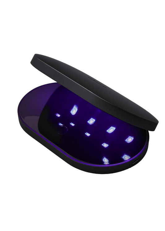 ohora Pro Portable Gel Lamp (Black) - 11W Max, Timer (60s), Portable Lamp for Curing Gel Nail Art, Polish, Stickers and Strips