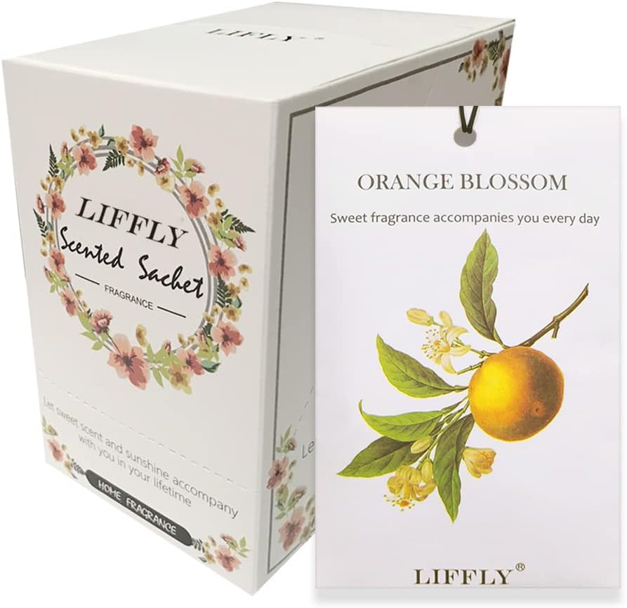 14 Packs Orange Blossom Sachets fit Drawer and Closet Long Lasting Gift