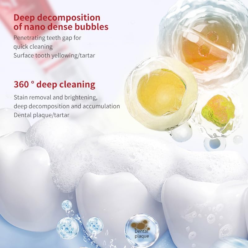 SP-8 Probiotics Whitening Toothpaste - Probiotics for Teeth Whitening and Gum Health - Enamel-Safe, Fluoride-Free, Double Mint Flavor,Fresh Breath-2pcs