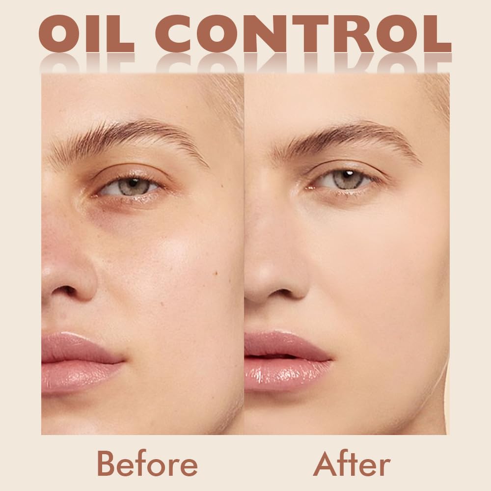 Oil Control Matte Perfection Face Powder Compact For Women, Matte Smooth Flawless Setting Powder Makeup, Polvo Compacto De Maquillaje, Waterproof Long Lasting, 0.35Oz, (125 Ivory Buff, 1)