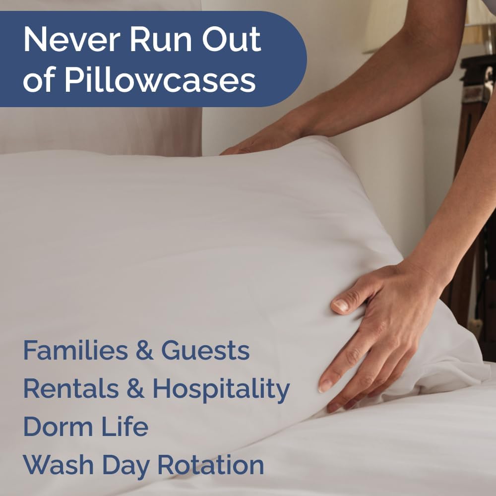 King Pillow Cases Set of 10 - Ultra Soft Hotel Quality Pillowcase Covers - Comfy. Cozy & Wrinkle Free - Shrink, Stain and Fade Resistant - Machine Washable Pillow Protectors - 10 Pcs Set - Light Grey