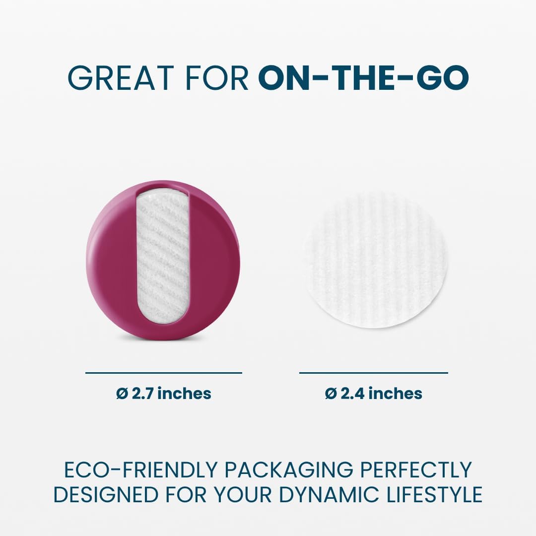 LastRound® 7 Sustainable Reusable Cotton Rounds for Facial Cleansing – Zero-Waste Eco-Friendly Makeup Remover Pads for All Skin Types with Travel Storage Case