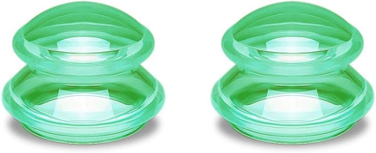 Silicone Cupping kit for Massage Therapy, Professionally Massage Cup for Body Sculpt Cup (Green, L*2 Cups)