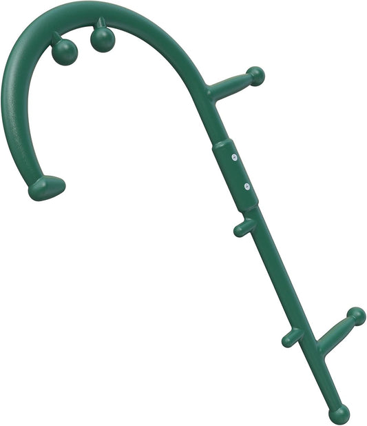 Back and Neck Massager, for Trigger Point Fibromyalgia Pain Relief and Self Massage Hook Cane Therapy (Greeen)