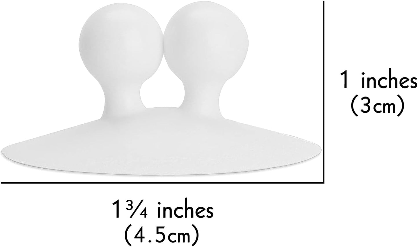 4 PCS Suction Cup Toothbrush Holder for Mirror, Electric Toothbrush Hanger Wall Mounted for Bathroom, Waterproof Multifunctional Hook for Towel, Key and Razor White