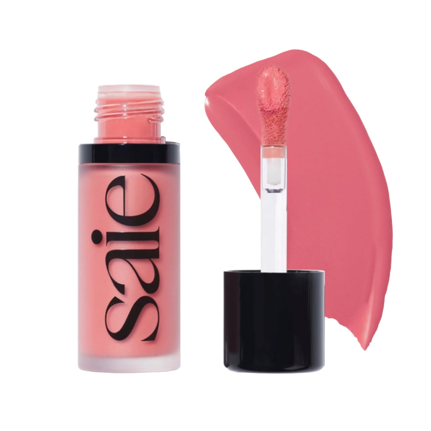 Saie Dew Liquid Blush for Cheeks - Hydrating Cream Blush Stick with a Blendable + Buildable Formula - Skincare Infused Dewy Cheek Tint for a Natural Flush - Glowy Makeup Essential - Sweetie (.40 oz)