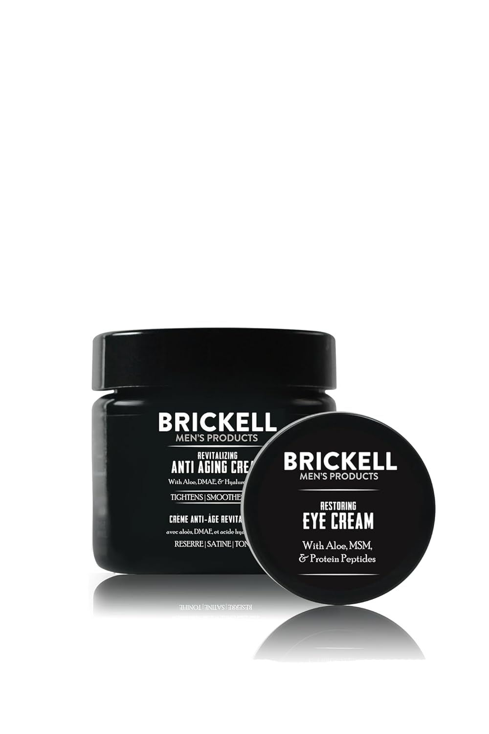 Brickell Men's Ultimate Anti-Aging Routine, Anti-Wrinkle, Night Face Cream and Eye Cream to Reduce Puffiness, Wrinkles, Dark Circles, Under Eye Bags, Natural and Organic, Scented
