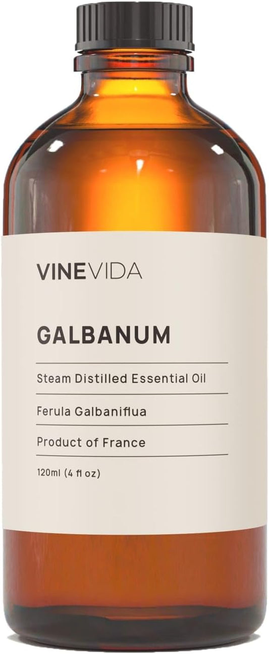 VINEVIDA Galbanum Essential Oil 4 oz - Undiluted - DIY Candle Scents - Bulk for Soap Making