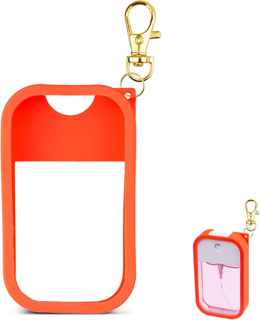 VANEST Silicone Case Compatible with Touchland Hand Sanitizer Spray, Protective Case with Keychain for Spray 1 fl oz