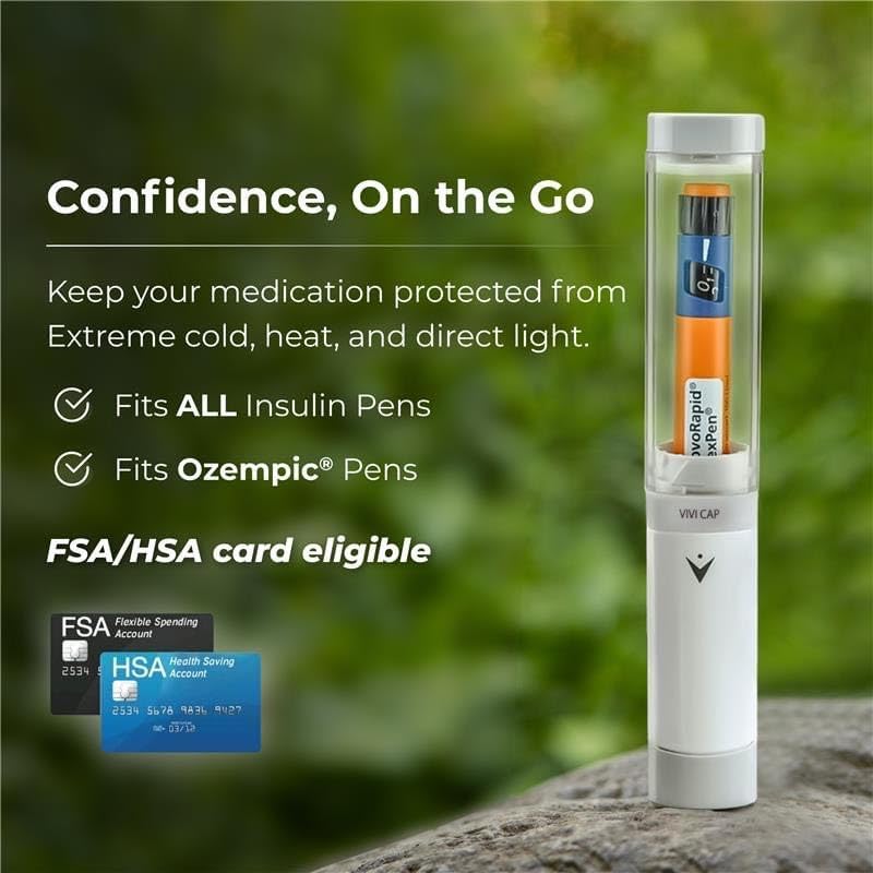 Insulin & Ozempic Cooler Travel Case - TSA Approved - Small Diabetic Medical Travel Case Pen Cooler Insulin Protector Works 24/7/365 No Freezing Or Refrigeration - for All Insulin Pen Models